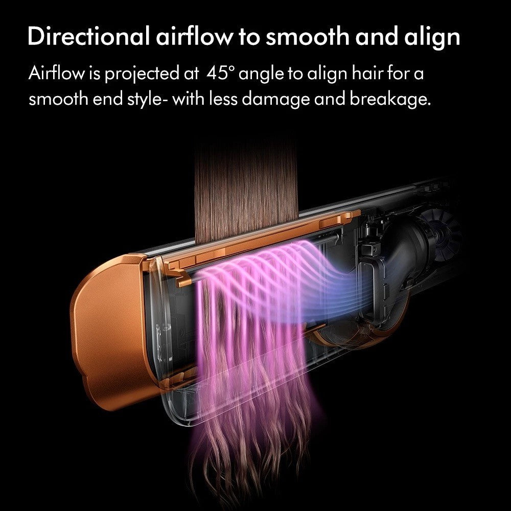 HT01 2-in-1 Hair Dryer/Straightener, Suitable for Both Wet and Dry Hair, Straightener Plates Won't Damage Hair