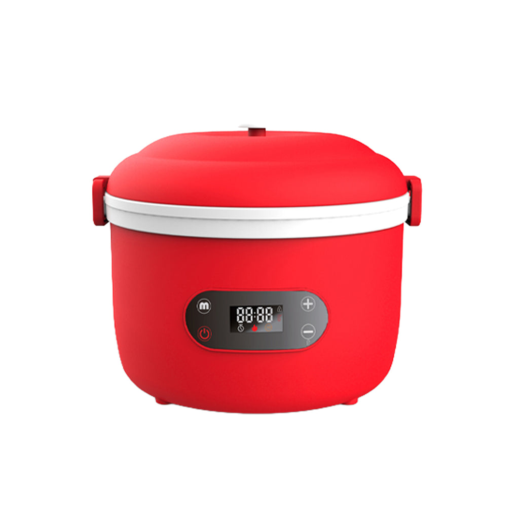 Rechargeable heated lunch box for office workers, with a separate inner liner for insulation, portable, water-free, car-mounted electric lunch box