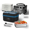 Cordless Electric Lunch Box for Adults, Men & Women, Heated Lunch Box Battery Powered with 1L Container, Self-Heating Lunch Box Rechargeable for Car/Truck/Office/Travel