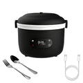 Rechargeable heated lunch box for office workers, with a separate inner liner for insulation, portable, water-free, car-mounted electric lunch box