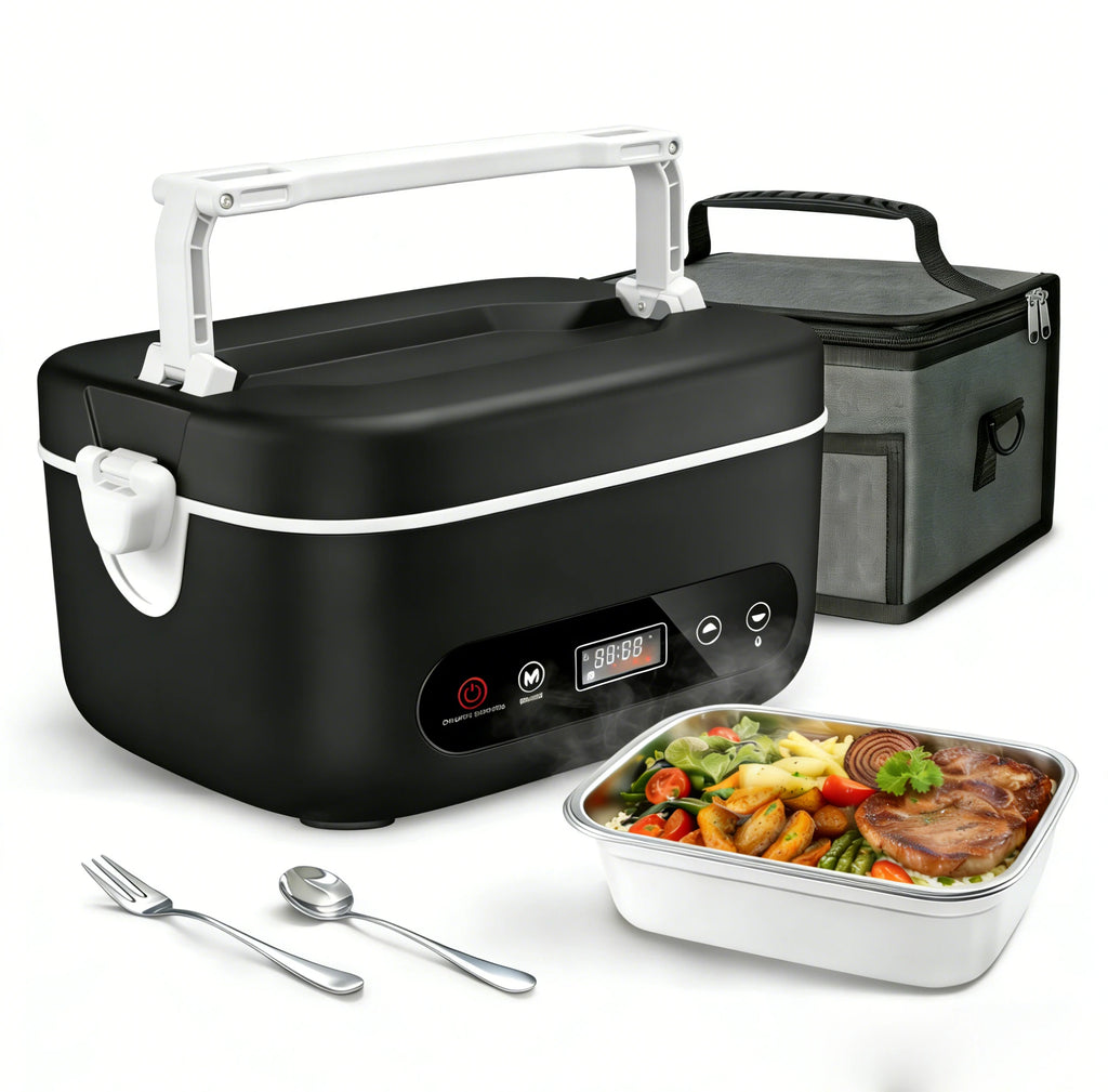 80W Electric Lunch Box Food Heater - 3-in-1 Portable Food Warmer for Car, Truck & Home