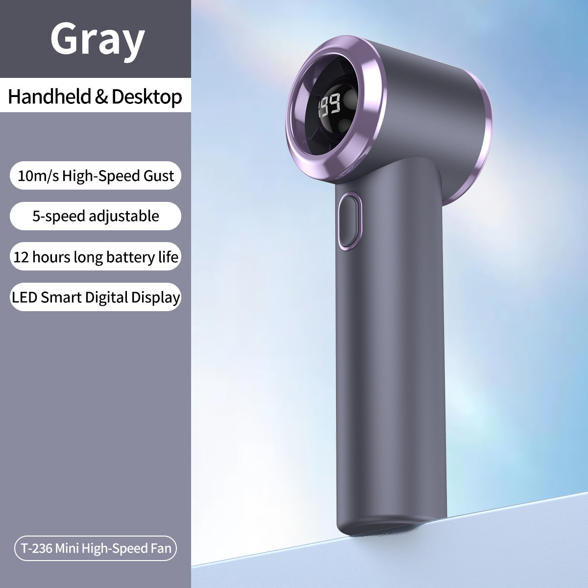 199Gear Mini Handheld Fan – Portable Outdoor & Sports USB Rechargeable Fan, Long Battery Life, Powerful Cooling