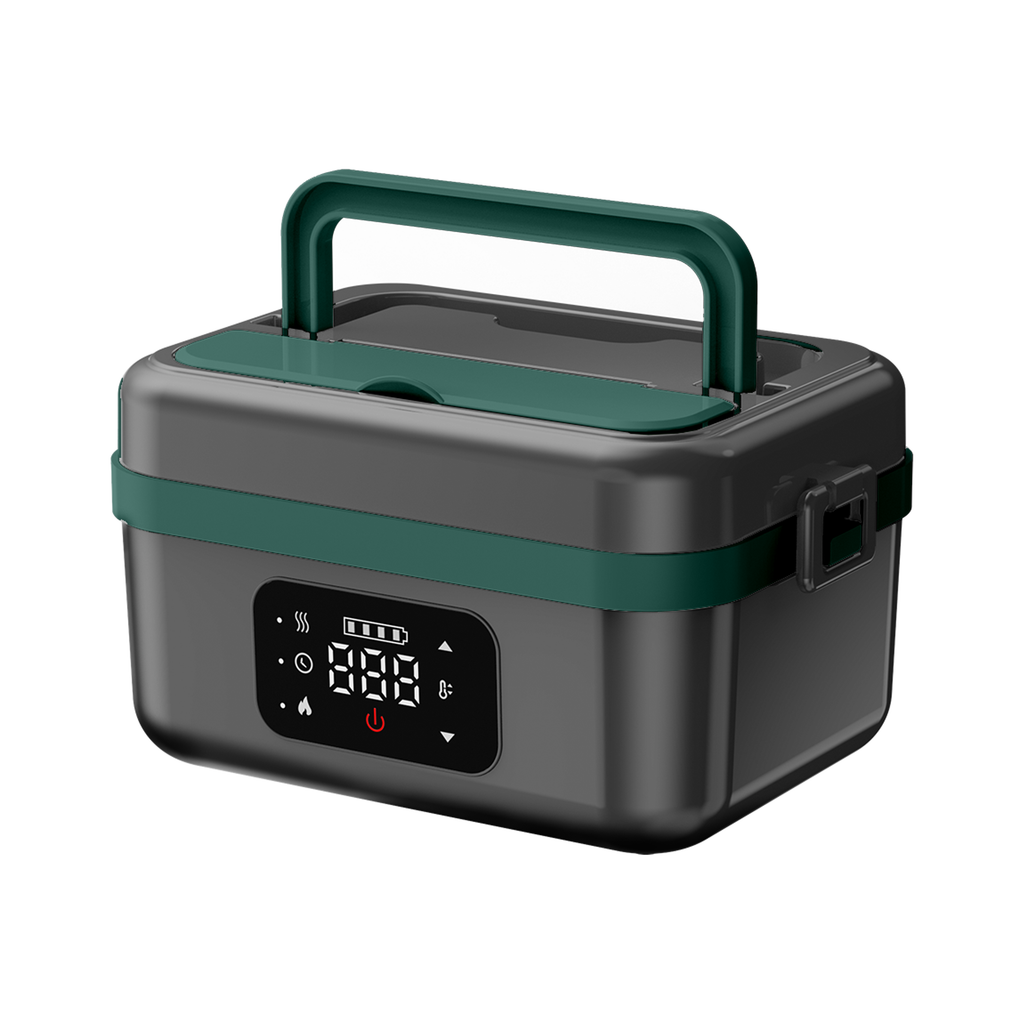 Cordless Electric Lunch Box for Adults, Men & Women, Heated Lunch Box Battery Powered with 1L Container, Self-Heating Lunch Box Rechargeable for Car/Truck/Office/Travel
